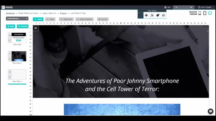 Video of scrolling overlay